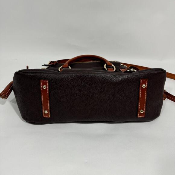 Dooney & Bourke Brown Pebble Grain Leather Stanwich Satchel New Handbag R2275BM - Picture 3 of 12